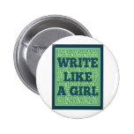 Write Like a Girl Peacock Pin