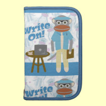 Write On Author Sock Monkey Pattern planners