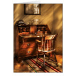 Writer - A chair and a desk Cards
