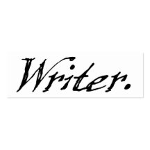 Writer Black White Business Cards