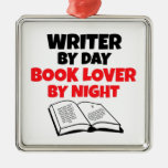 Writer by Day Book Lover by Night Christmas Ornament