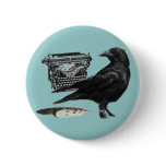 Writer Crow pinback button