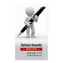 Writer Journalist Ballpoint Pen Business Cards
