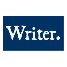 Writer White Lettering Business Card Template
