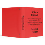 Writer's Notebook - Benjamin Franklin binders