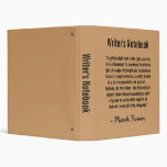 Writer's Notebook - Mark Twain Binder