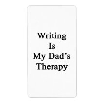 Writing Is My Dad's Therapy Custom Shipping Label