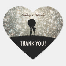 Written in the Stars Thank You Wedding Sticker