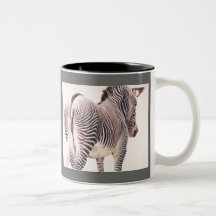 "Wrong Way" Zebra Wildlife Watercolor Mugs