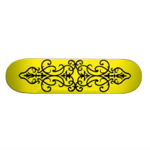 Wrought Iron Yellow Skate Board Deck