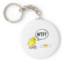 WTF Easter Chick Key Chain