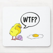 WTF Easter Chick Mouse Pads