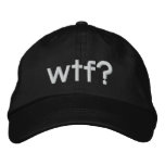 wtf? embroidered hats