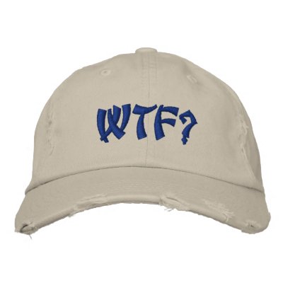 WTF? EMBROIDERED BASEBALL CAPS