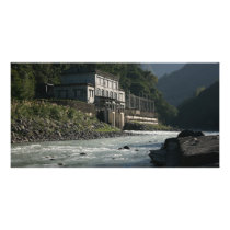 Wulai power station, Wulai, Taipei County, Taiwan Photo Card Template