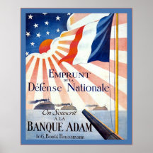 ~ WW1 français d'Emprunt de la Défense Nationale Affiches