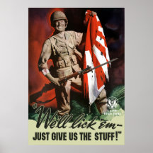 WW2 Army -- We'll lick 'em Poster