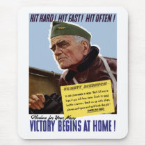 WW2 Bull Halsey Poster Mousepad