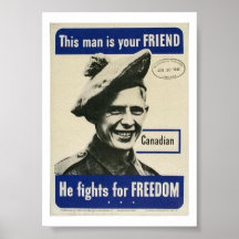 WW2 Canadian- "He fights for FREEDOM" Posters