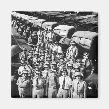 WW2 Truck Ladies, 1940s Magnets