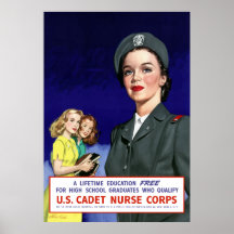 WW2 -- US Cadet Nurse Corps Print