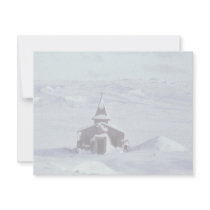 WW II Church in Winter on Amchitka Island Personalized Invitation