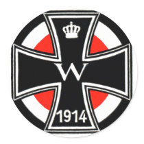 WWI Iron Cross Round Stickers