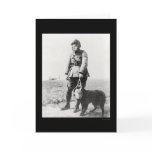 WWI Sergeant and His Dog Wearing Gas Masks 1915 Greeting Cards