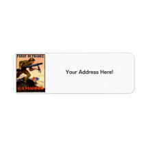 WWI US Marines Custom Return Address Labels