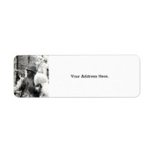 WWII American Soldier in Bastogne Return Address Labels