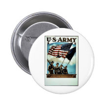 Wwii Army Recruit Pinback Buttons
