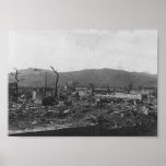 WWII Atomic Bomb Photo of Hiroshima Poster