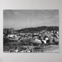 WWII Atomic Bomb Photo Of Hiroshima Print