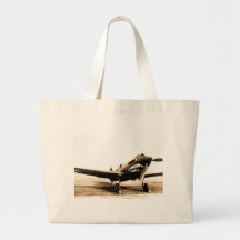 WWII Flying Tigers Curtiss P-40 Fighter Plane Tote Bag