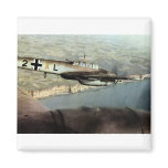WWII German ME-110 over English Channel Fridge Magnets