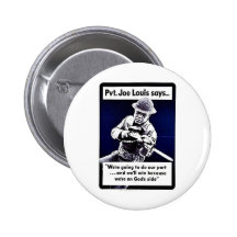 Wwii Joe Louis Pinback Buttons