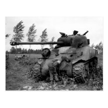 WWII KIA British Firefly Tank, Holland Postcard