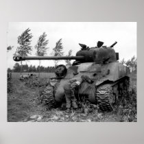 WWII KIA British Firefly Tank, Holland Poster