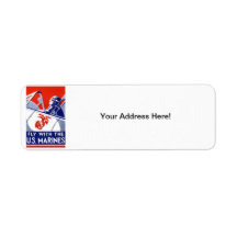WWII Marine Corps Aviation Return Address Label