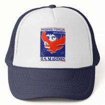 WWII Marine Corps Poster Mesh Hat