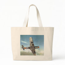 WWII ME-109 Aircraft in Flight Canvas Bags