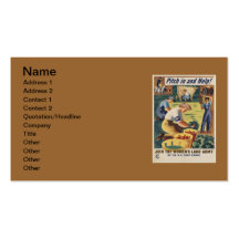 WWII Patriotic Poster Business Card