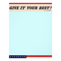 WWII Patriotic Poster Letterhead