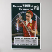 WWII Patriotic Poster . War Effort