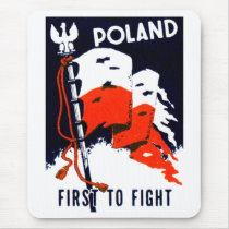 WWII Poland, First to Fight Poster Mouse Pads