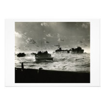 WWII US Marines assault Iwo Jima Custom Invite