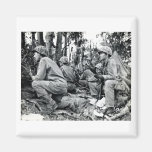 WWII US Marines on Peleliu Refrigerator Magnet