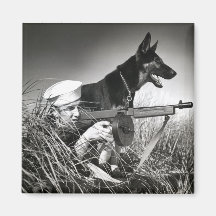 WWII USCG at Work Refrigerator Magnet
