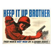 WWII Vintage Poster Invitation