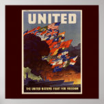 WWII Vintage Poster Poster